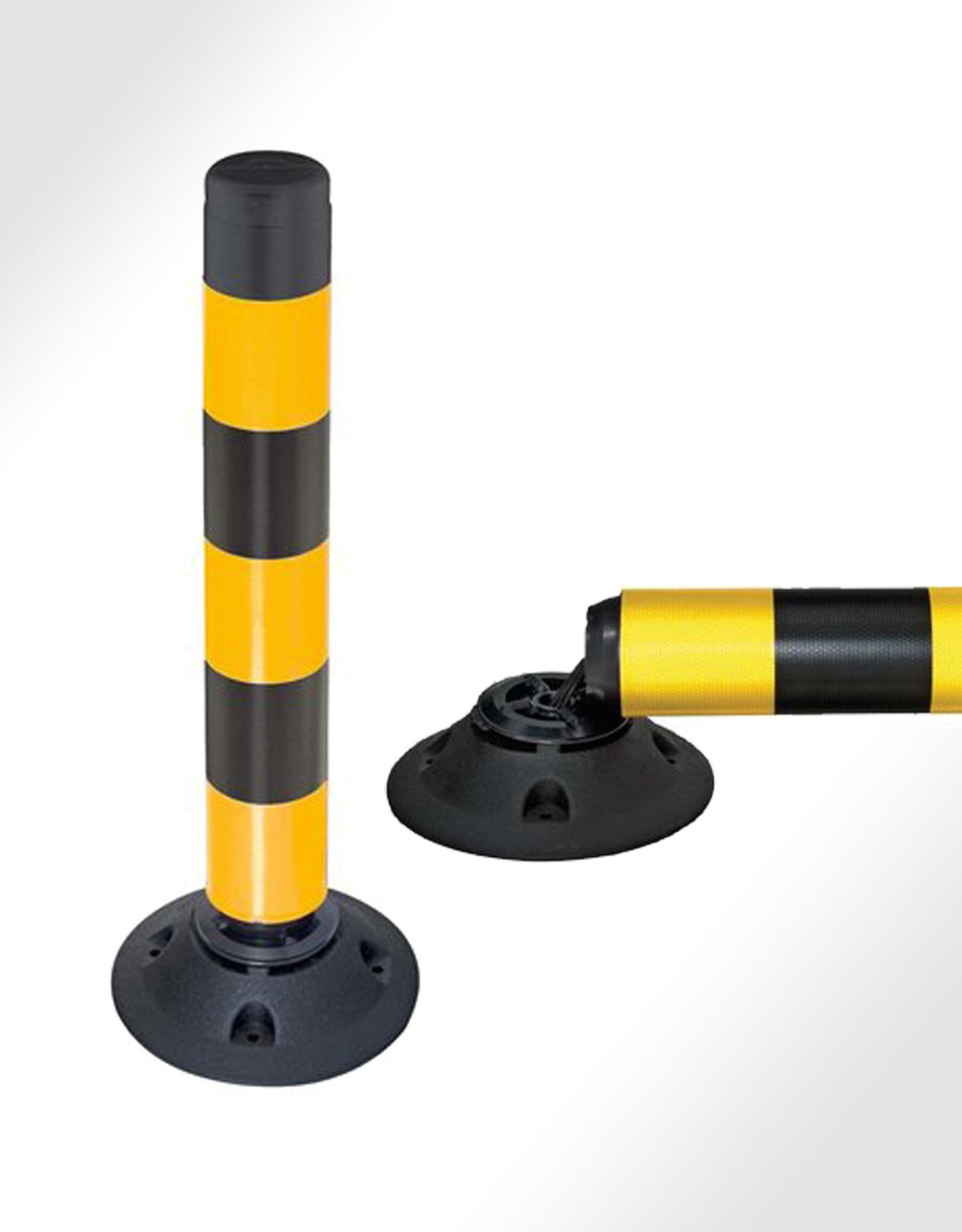 Balise articulée flexible FLEXPIN jalonnement 75 cm jaune-noire