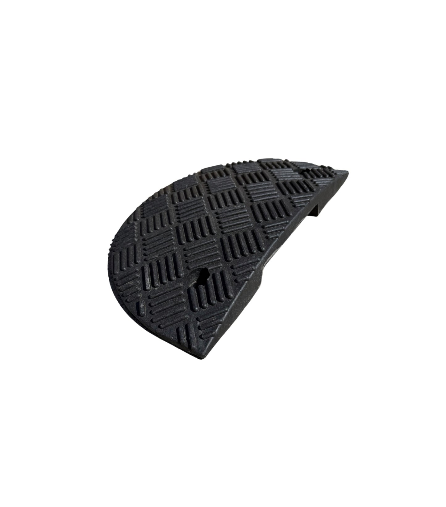 Ralentisseur vitesse modulaire embout 1/2 rond noir - H 50 mm