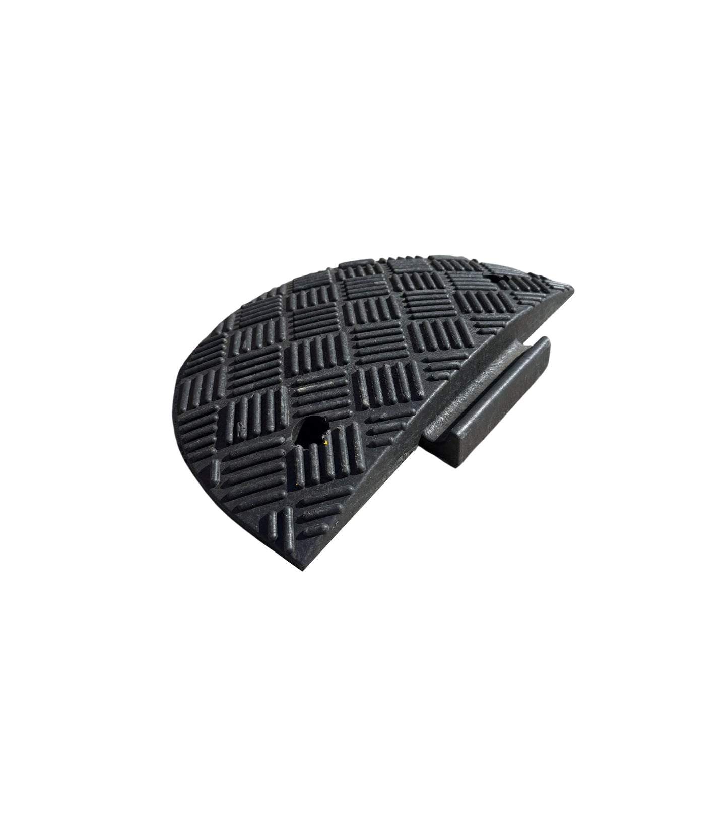 Ralentisseur vitesse modulaire embout 1/2 rond noir - H 50 mm