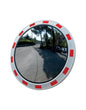 Miroir industrie parking et logistique - rouge / blanc - diamètre 70 cm