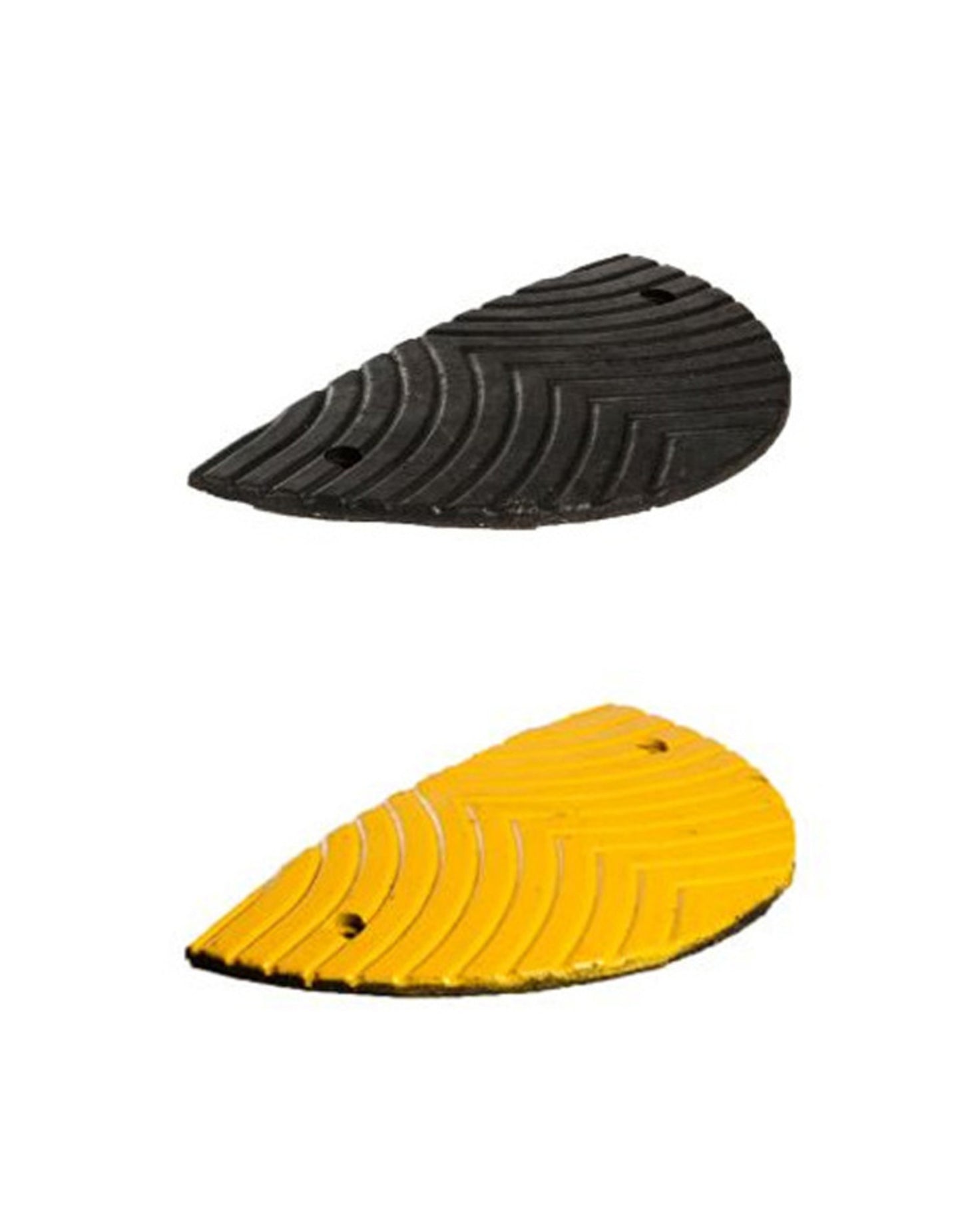 Ralentisseur vitesse modulaire embout 1/2 rond jaune - H 30 mm