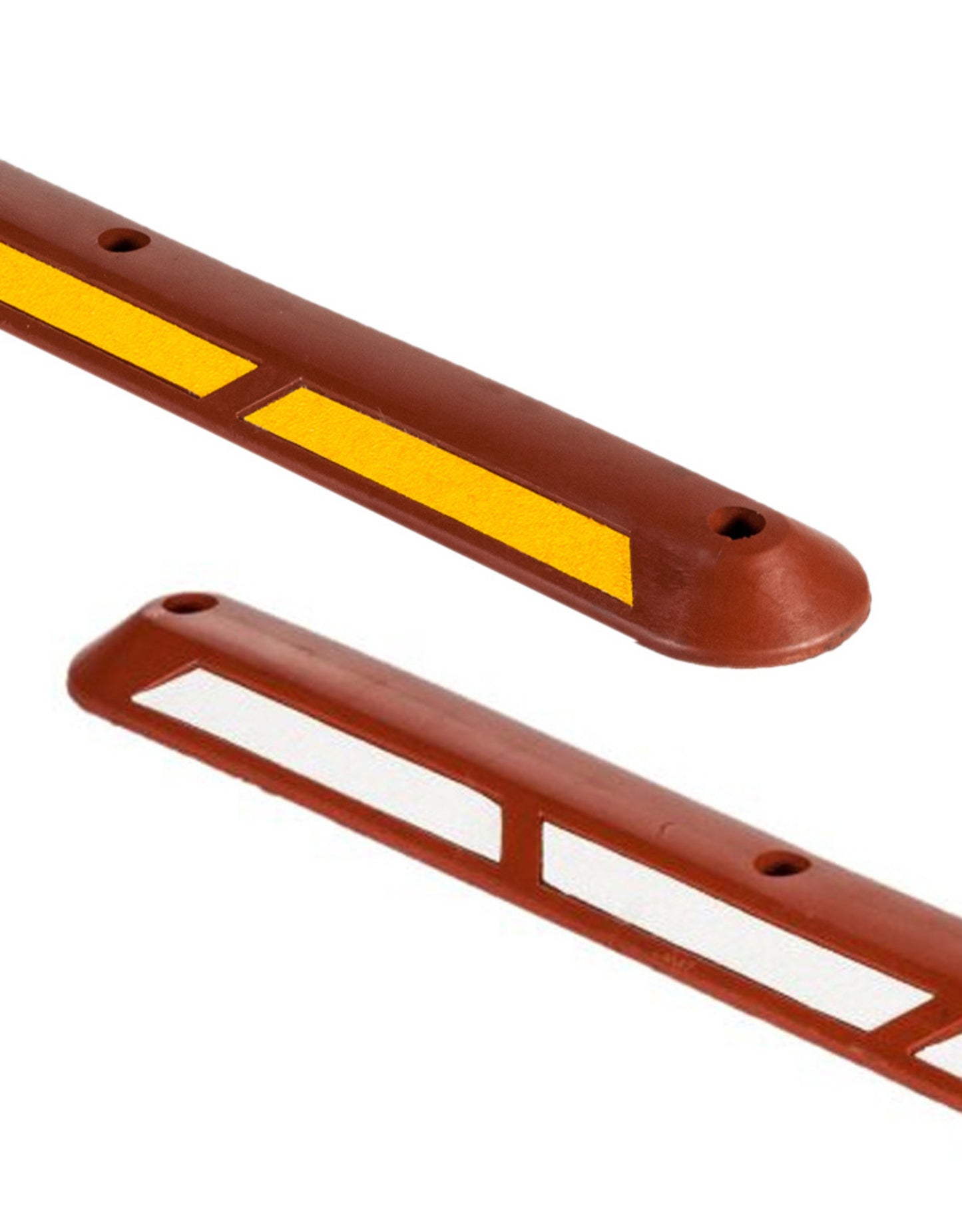 Séparateur de voie pour piste cyclable en caoutchouc rouge / jaune