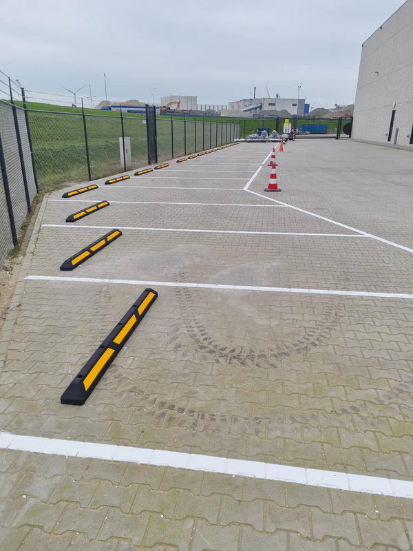 Butée de parking, noir / jaune, 180 cm