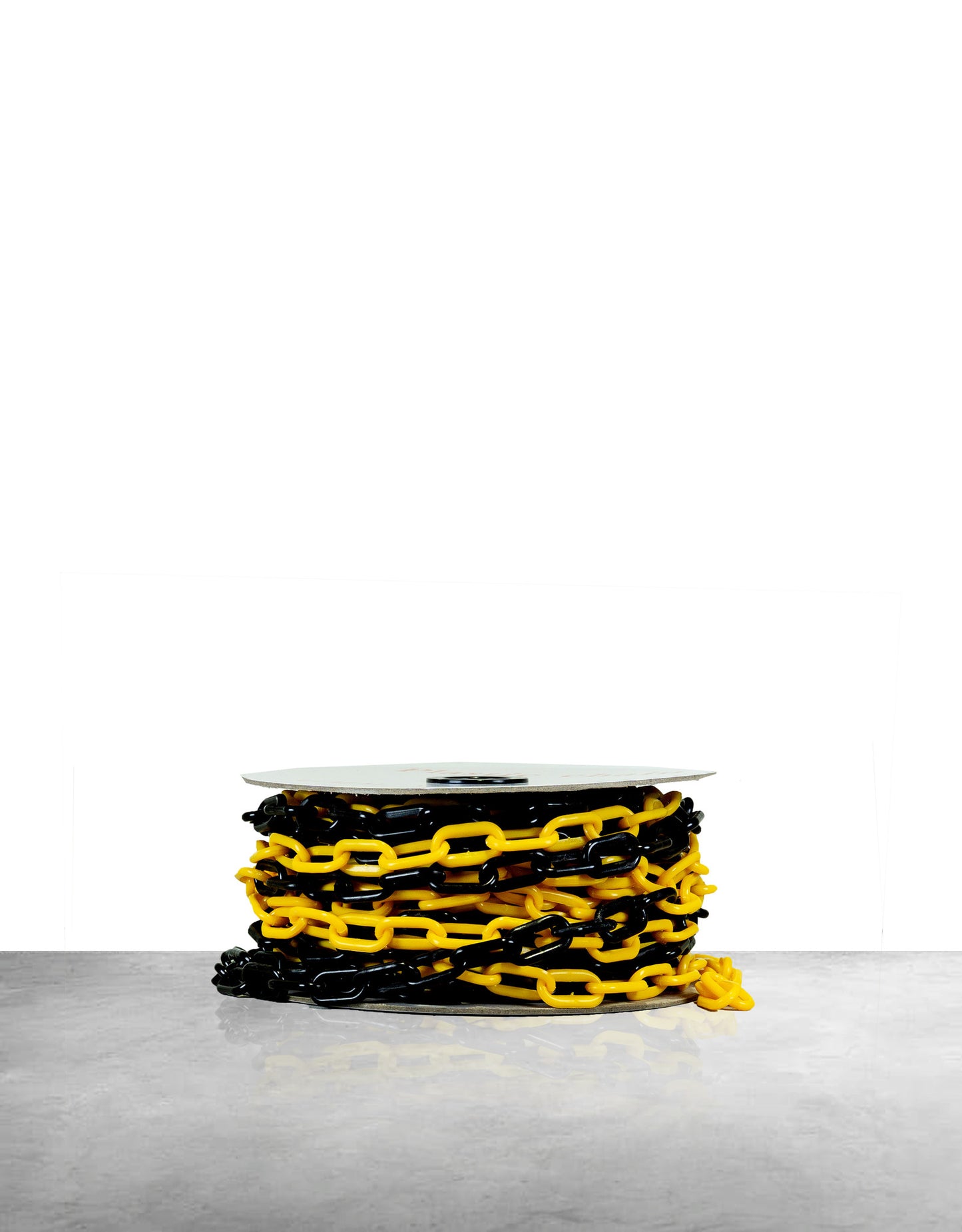 Poteau de balisage / guidage en plastique, avec base vide à lester, jaune - noir