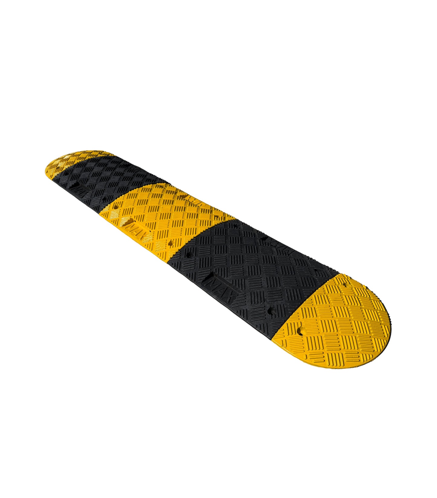 Ralentisseur voie parking - Kit complet jaune et noir - Hauteur 50 mm - Longueur de 2.50 M à 6 M