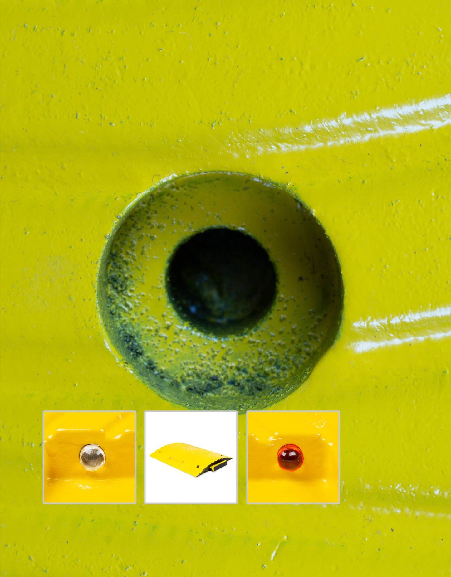 Module extrémite de ralentisseur jaune - H 70 mm
