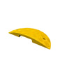 Ralentisseur vitesse modulaire embout 1/2 rond jaune - H 70 mm