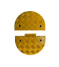 Ralentisseur vitesse modulaire embout 1/2 rond jaune - H 50 mm
