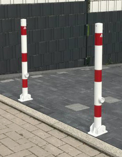 Poteau de Parking Rabattable PREMIUM avec Serrure Triangulaire