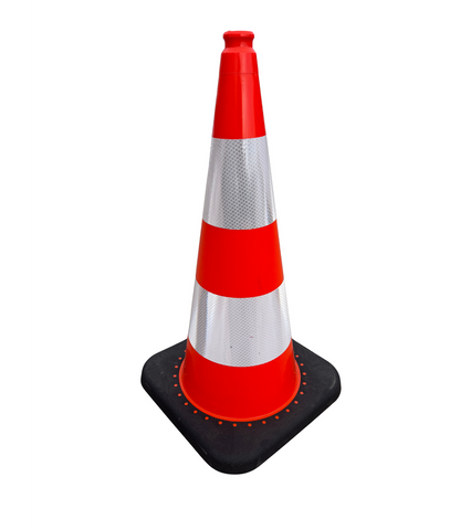 Cône K5A lesté signalisation classe 2 hauteur 75 cm, 4 kgs