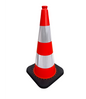 Cône K5A lesté signalisation classe 2 hauteur 75 cm, 4 kgs