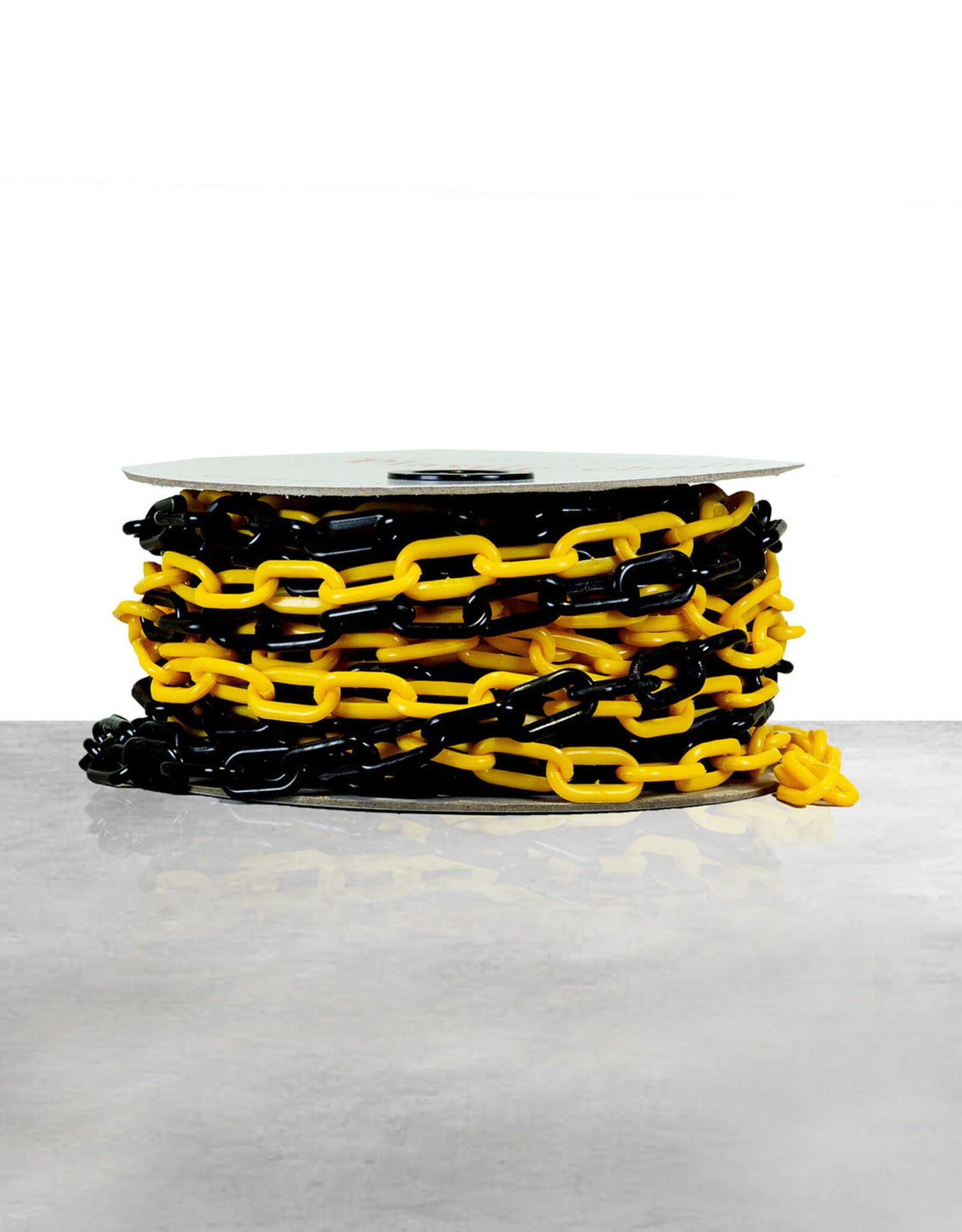 Kit de 6 poteaux plastique, jaune / noir + 25 mètres de chaîne