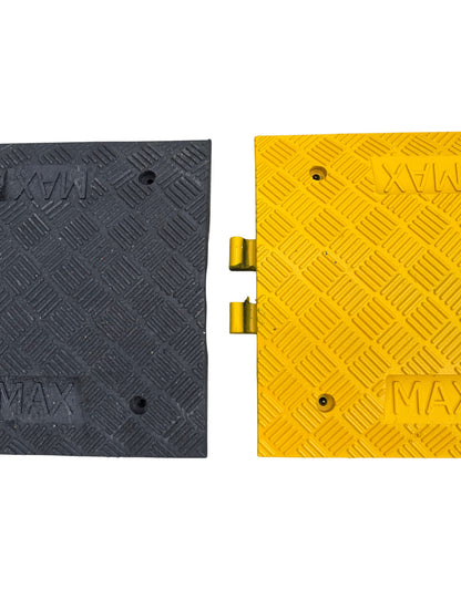 Ralentisseur voie parking - Kit complet jaune et noir - Hauteur 70 mm - Longueur de 2.50 M à 6M