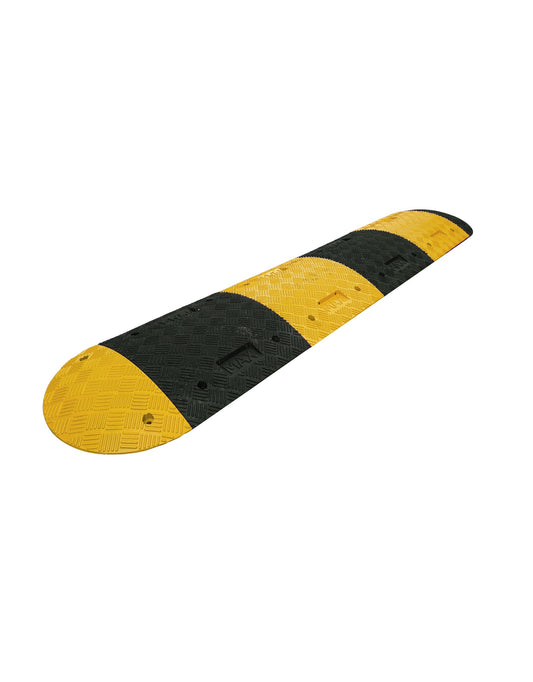 Ralentisseur voie parking - Kit complet jaune et noir - Hauteur 70 mm - Longueur de 2.50 M à 6M